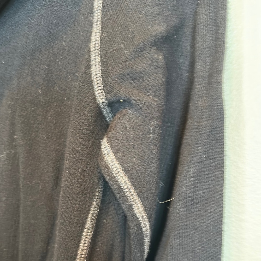 “OST” Black and Gray Women's open front hooded cardigan - Picture 5 of 8